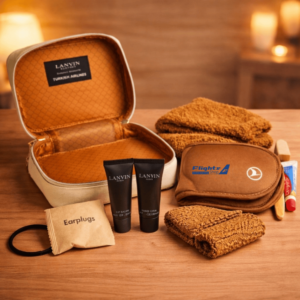 Túi Mỹ Phẩm Du Lịch LANVIN Pháp – Amenity Kit Turkish Airlines | Travel Kit, Ví Đồ Dùng Cá Nhân