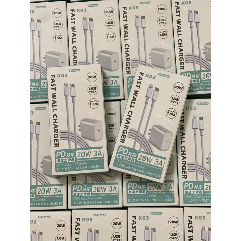 [1 củ sạc+ 1 dây sạc] BỘ SẠC NHANH RISUKAI