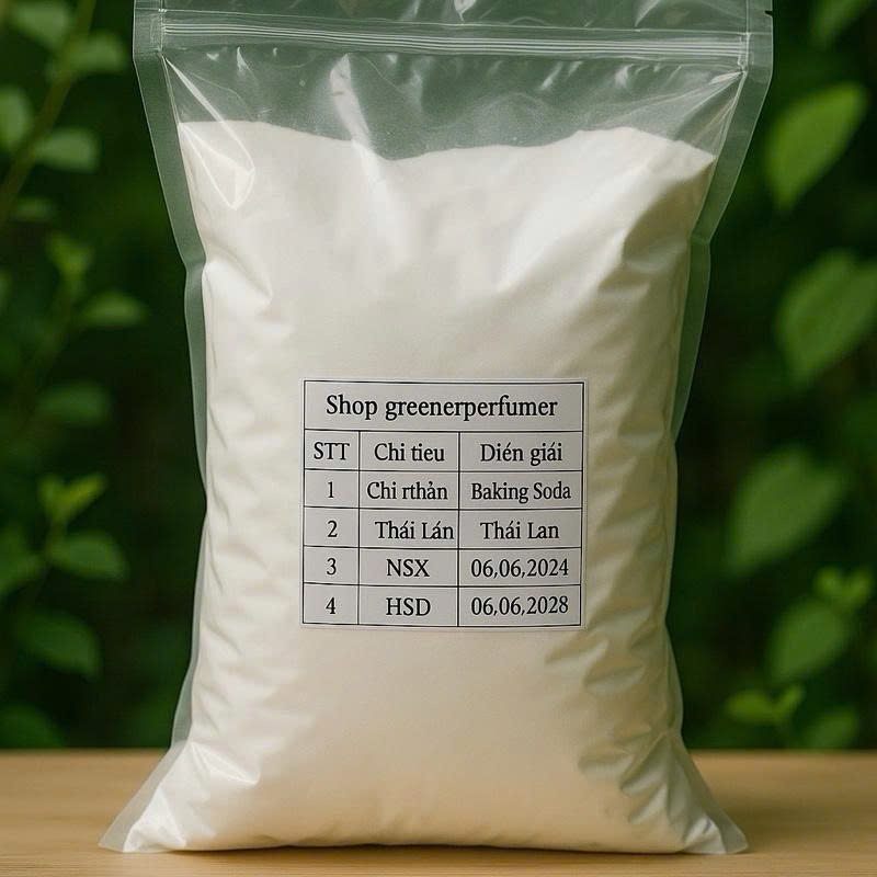Baking Soda 1000g, muối nở Baking Soda, Baking Soda Mix Bạc Hà, đắp mặt, khử mùi,cọ rửa vệ sinh bếp