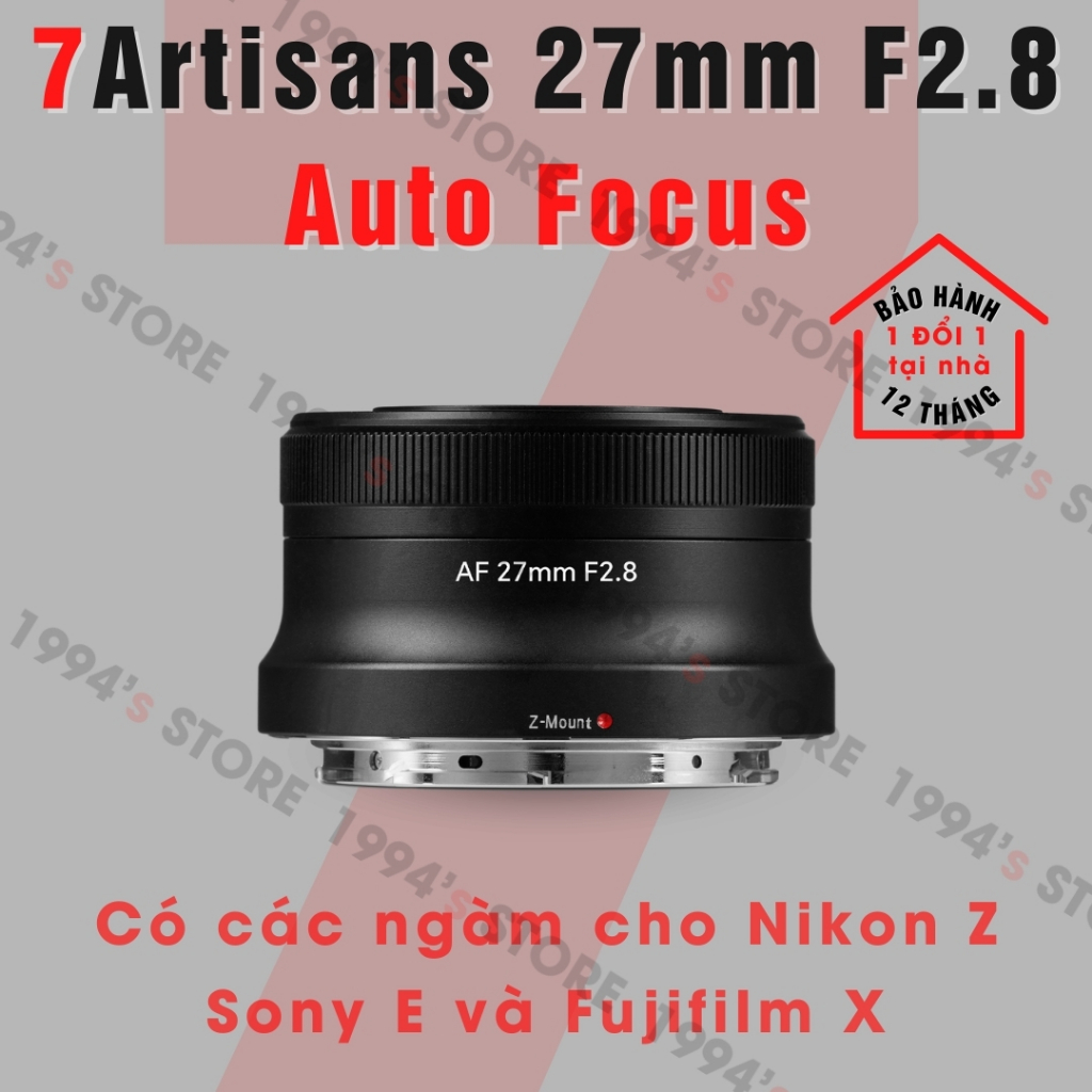 Ống kính 7Artisans AF 27mm F2.8 Auto Focus - Lens đa dụng lấy nét tự động nhỏ gọn dành cho Fujfilm X