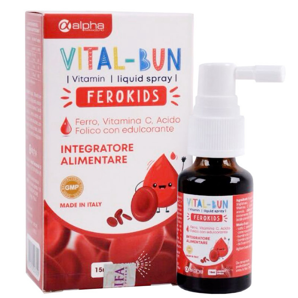 Sắt Vital-Bun Ferokids Chính Hãng Italia - Giải Pháp Tối Ưu Phòng Ngừa Thiếu Máu Do Thiếu Sắt Cho Tr