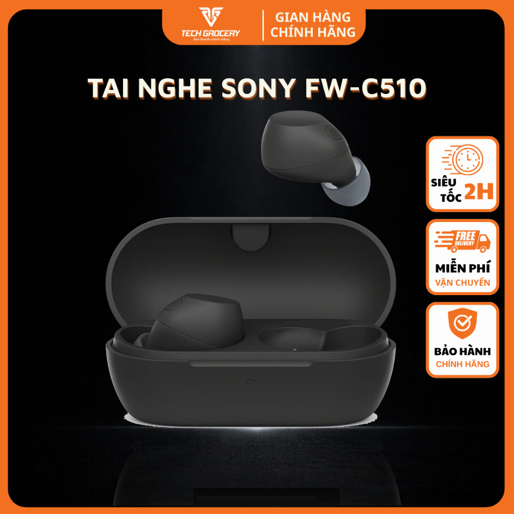 [WF-C510] Tai Nghe Bluetooth SONY WF-C510 - Siêu Gọn, Pin 22H, IPX4 - Bảo Hành Chính Hãng 12 Tháng