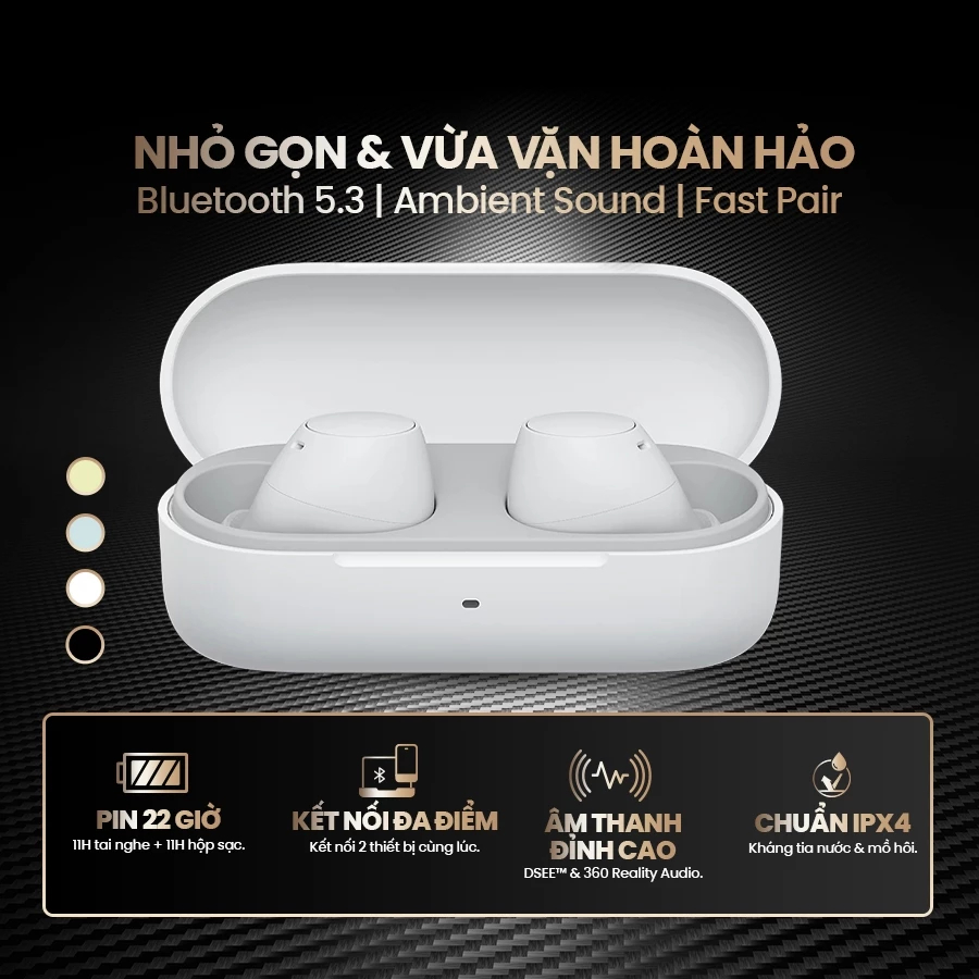 [WF-C510] Tai Nghe Bluetooth SONY WF-C510 - Siêu Gọn, Pin 22H, IPX4 - Bảo Hành Chính Hãng 12 Tháng | BigBuy360 - bigbuy360.vn