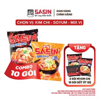 [Mua 10 tặng 2] Mì Cay Sasin (Combo 10 gói mì + 10 gói ớt độ) (Chọn vị)
