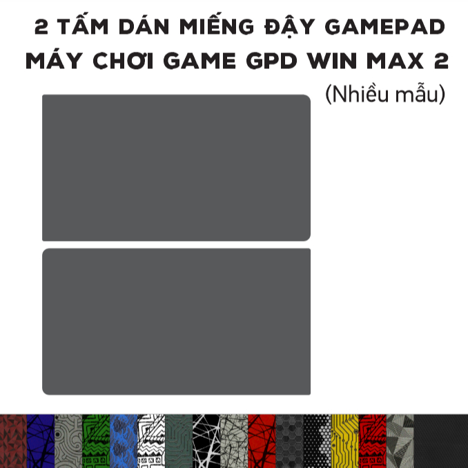 Miếng dán cho tấm chắn gamepad của máy GPD Win Max 2 | 2 tấm skin dán nắp đậy máy chơi game winmax