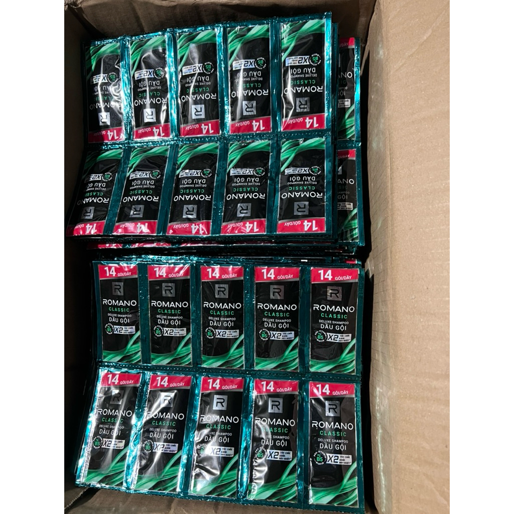Combo 5 Dây dầu gội Romano (dây 14 gói) đủ màu