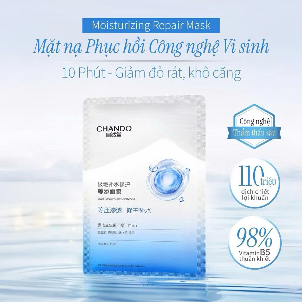 MẶT NẠ NIACINAMIDE PHỤC HỒI, SÁNG DA, HỖ TRỢ DỊU MỤN CHANDO HIMALAYA [CHÍNH HÃNG]
