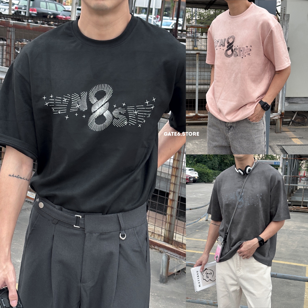 Áo Phông Nam HL Eight, thun cổ tròn Unisex ngắn tay suông 7258 - GATE6 - 5572