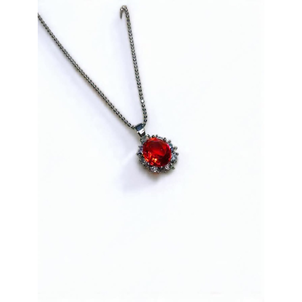 < Andy Shop> Dây chuyền hồng ngọc mặt dây chuyền hồng ngọc