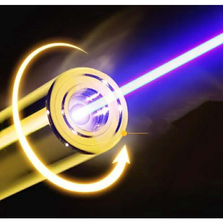 Laser laze tia xanh dương _ đốt cháy giấy nhựa gỗ(tặng kèm 2 viên pin dự phòng)