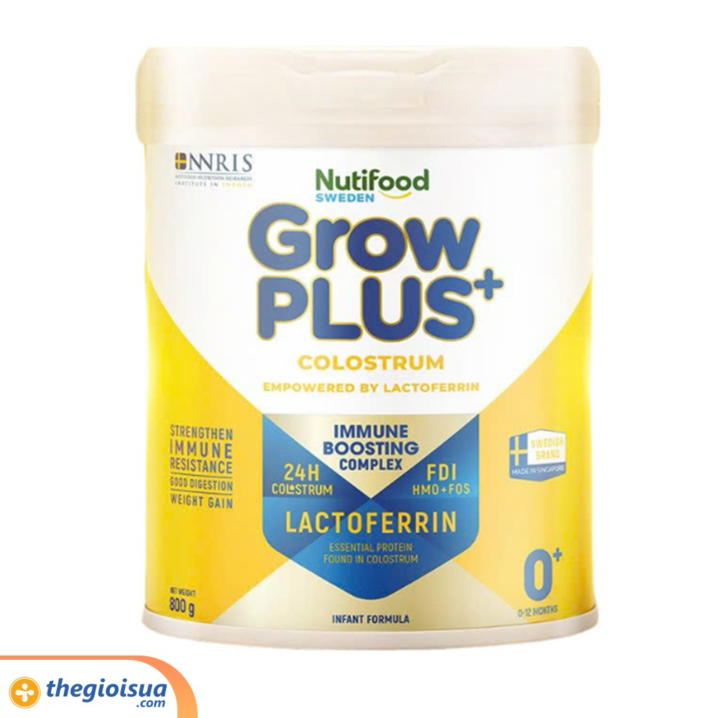 Sữa Bột Nutifood GrowPLUS+ Colostrum Lactoferrin 0+ 800g