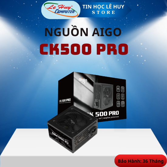 Nguồn AIGO MODEL CK500 PRO 500W 80+ EFICIENCY - Hàng Chính Hãng
