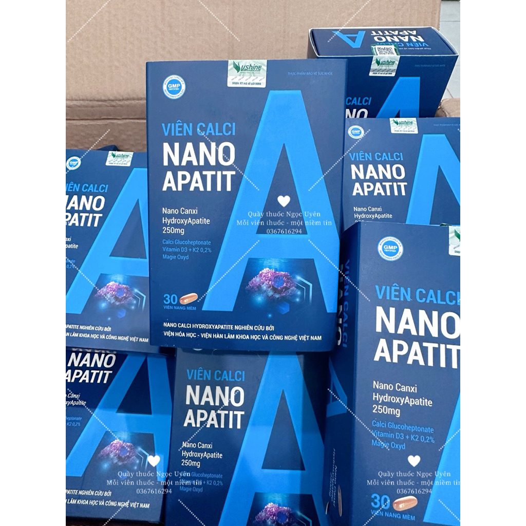 VIÊN CALCI NANO APATIT [Hạn sử dụng 2029] HỘP 30 viên nang mềm
