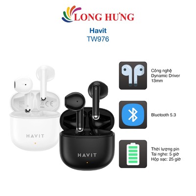 Tai nghe Bluetooth True Wireless Havit TW976 - Hàng chính hãng