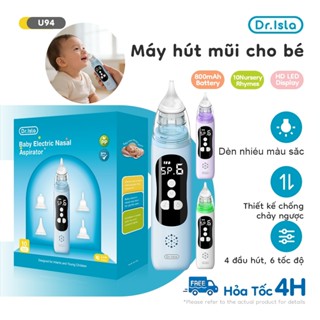 Máy hút mũi cho bé Dr.isla U94 , 6 cấp độ hút dịu nhẹ, kèm 4 đầu silicon, 0-12 tuổi