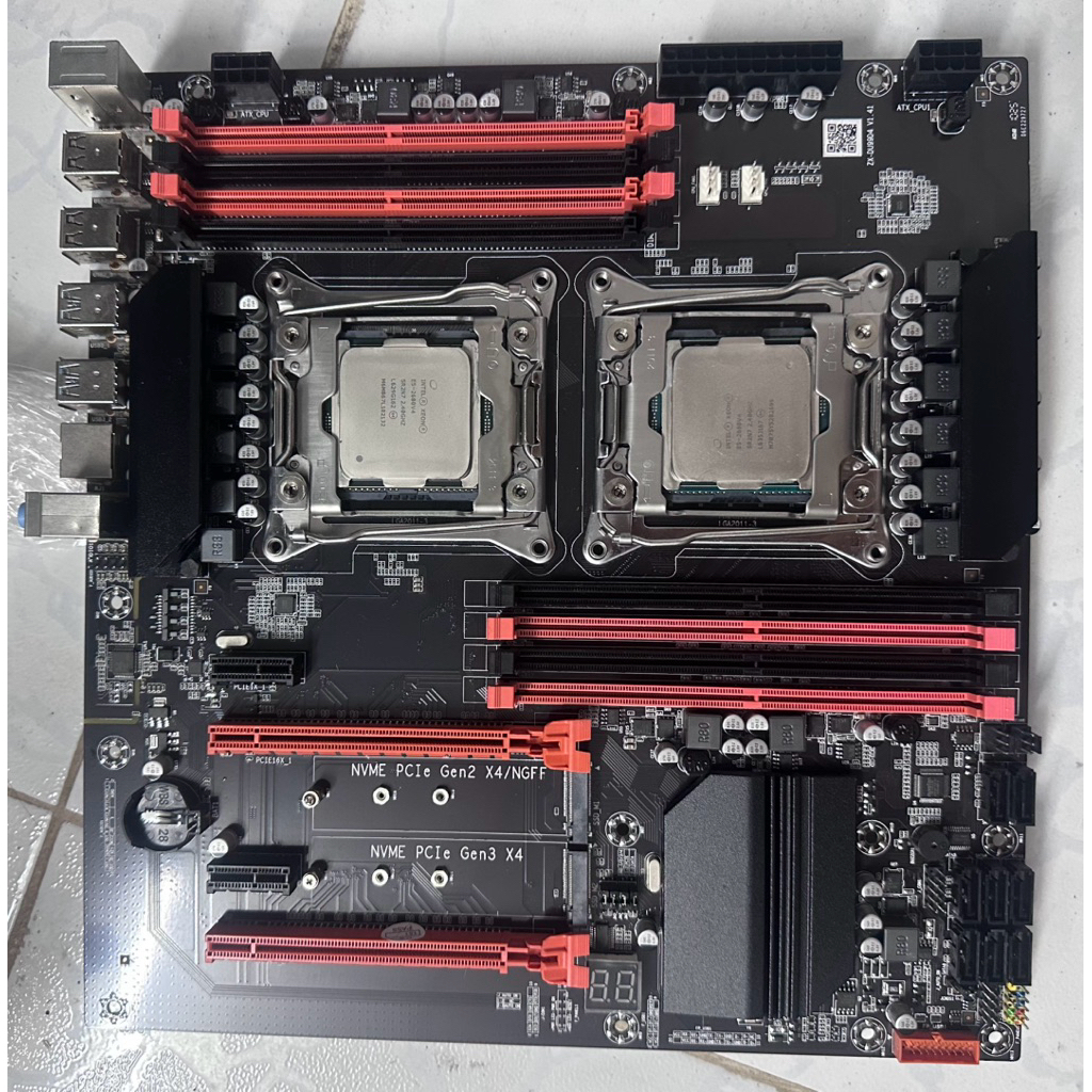 Combo MAIN DUAL X99 DDR4 OEM + 2 CPU E5 2680v4 ( Tổng 28N - 56L) Chạy giả lập Cũ LikeNew