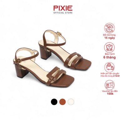 Giày Sandal Nữ Cao Gót 5cm Quai Mảnh Thờ Trang Pixie X891