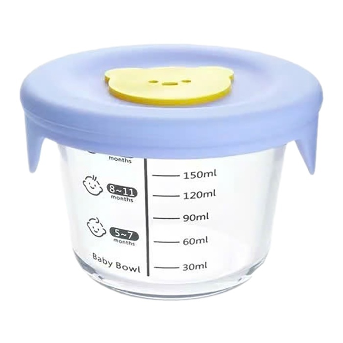 Bát ăn dặm chất liệu thủy tinh có chia vạch dung tích 180ml