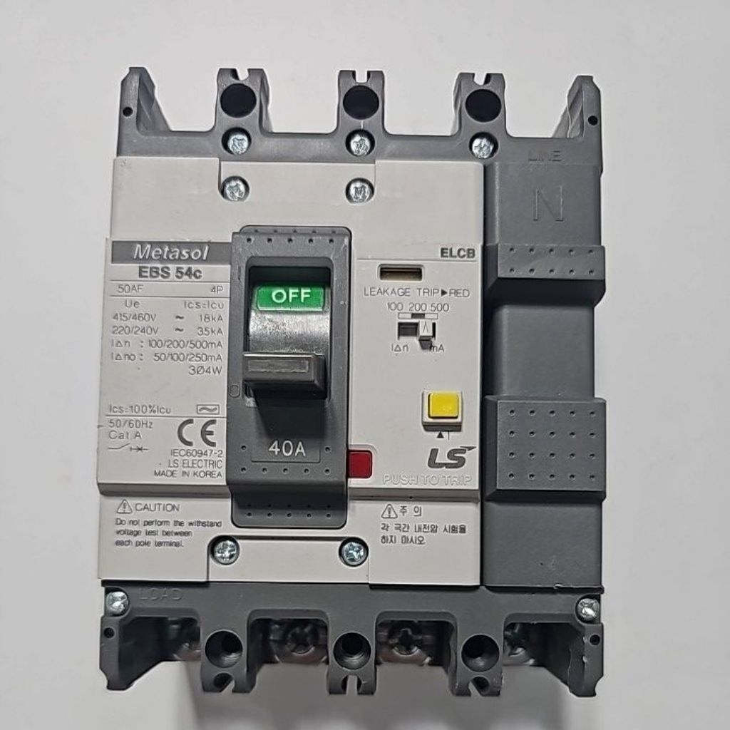 Aptomat chống giật **LS Electric Metasol EBS 54c 40A