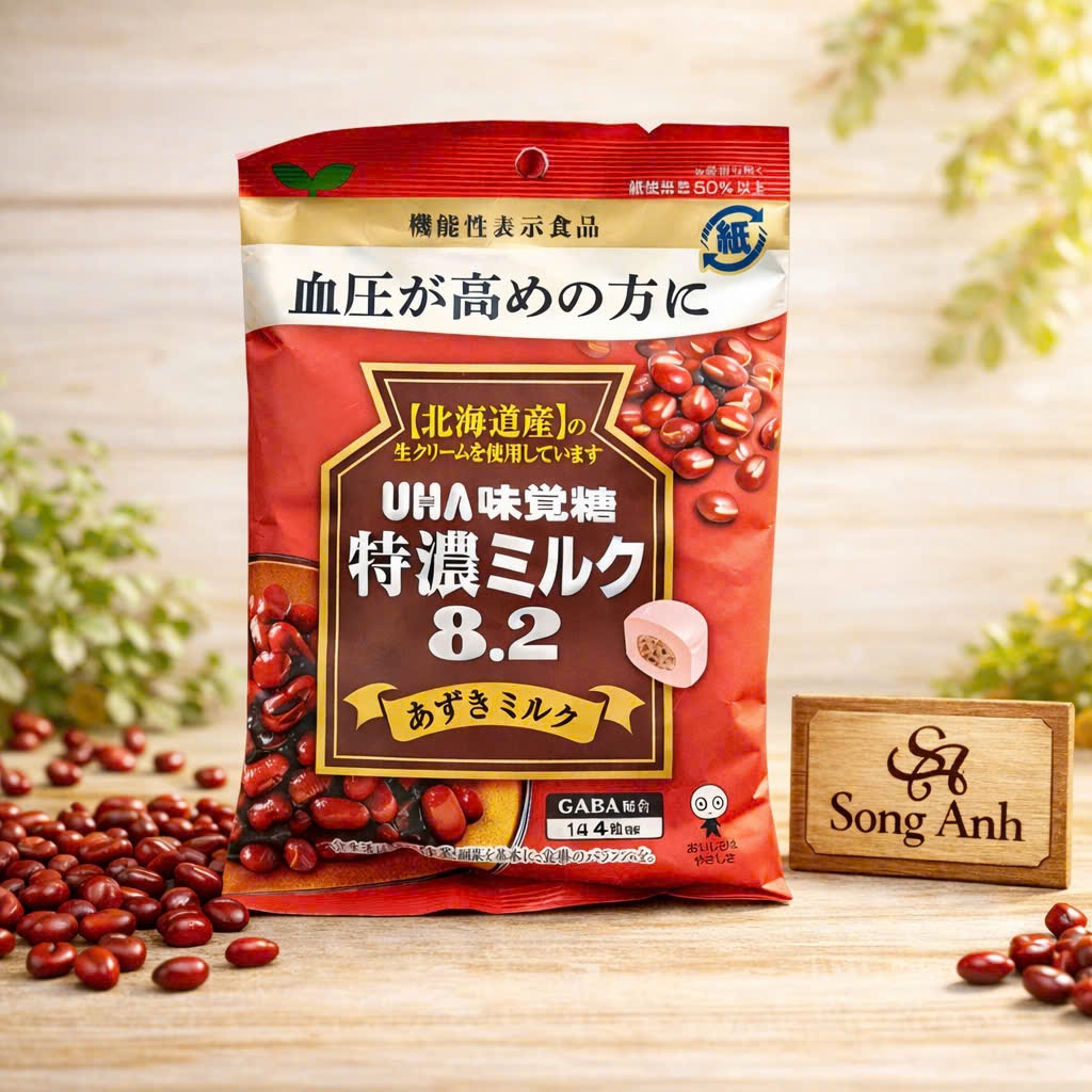 Kẹo Sữa Đậu Đỏ UHA 8.2 93g Nhật Bản