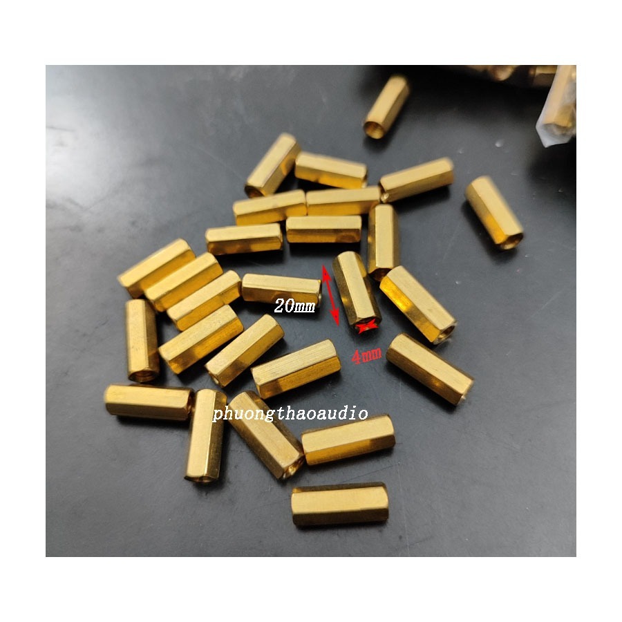Set 10 chiếc cọc đồng ren M4 các loại M4x10, M4x15, M4x20
