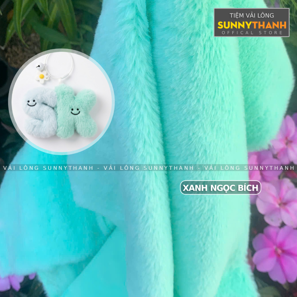 Vải Lông Thỏ Tổng Hợp - Size 50*80cm - Vải MAY DOLL, vải may thú nhồi bông sunnythanh 100 màu (LÔNG)