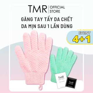 Găng Tay Tẩy Tế Bào Chết TMR, găng tay tắm với 3 lớp dày dăn, tiện dụng để chà lưng như bao tay tắm