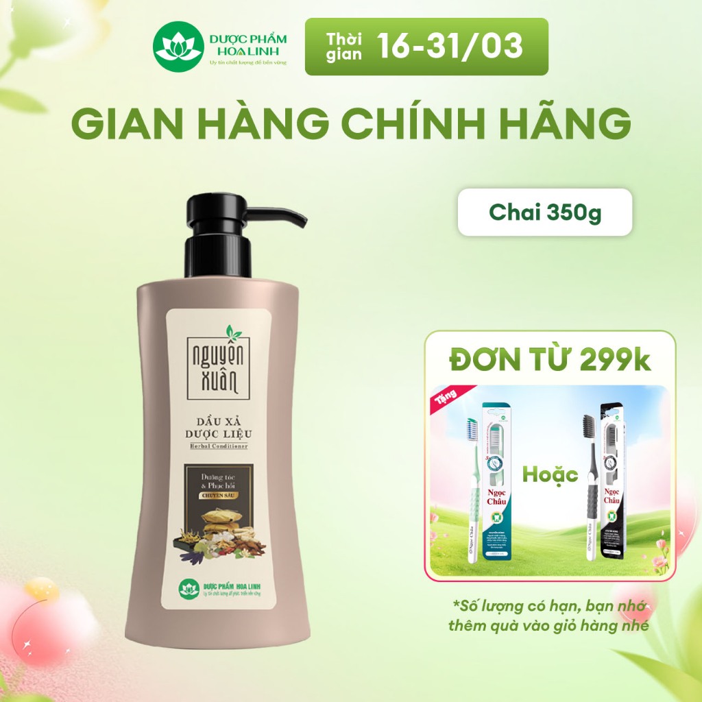 Dầu xả dược liệu Nguyên Xuân 318g - Tặng 32g giá không đổi