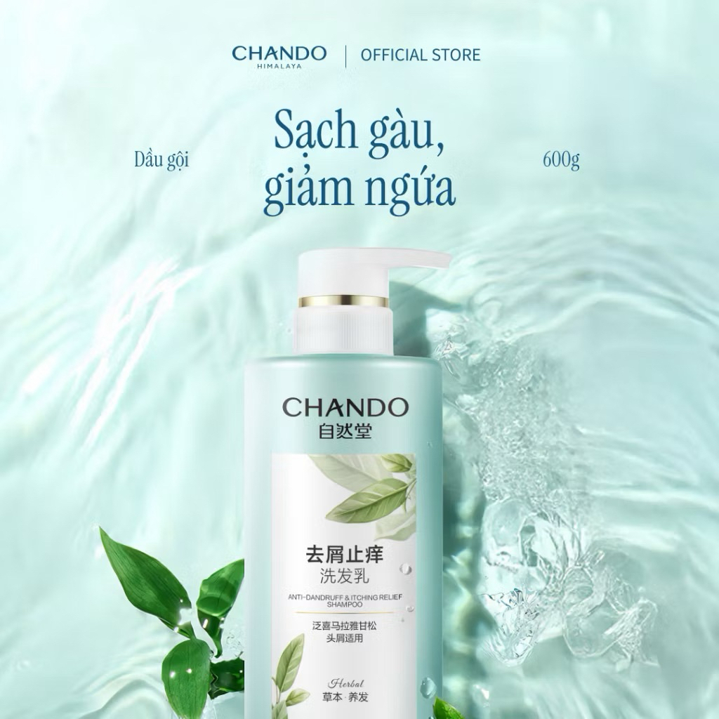 [Chando Himalaya] Dầu gội Ngăn ngừa gàu & Giảm ngứa 600g