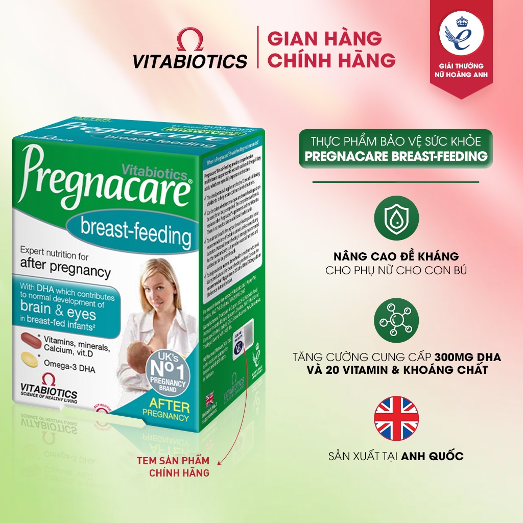 [LIVE] TPBVSK PREGNACARE BREAST-FEEDING - Bổ Sung Vitamin và Khoáng Chất Cho Phụ Nữ Cho Con Bú Hộp 84 Viên Vitabiotics