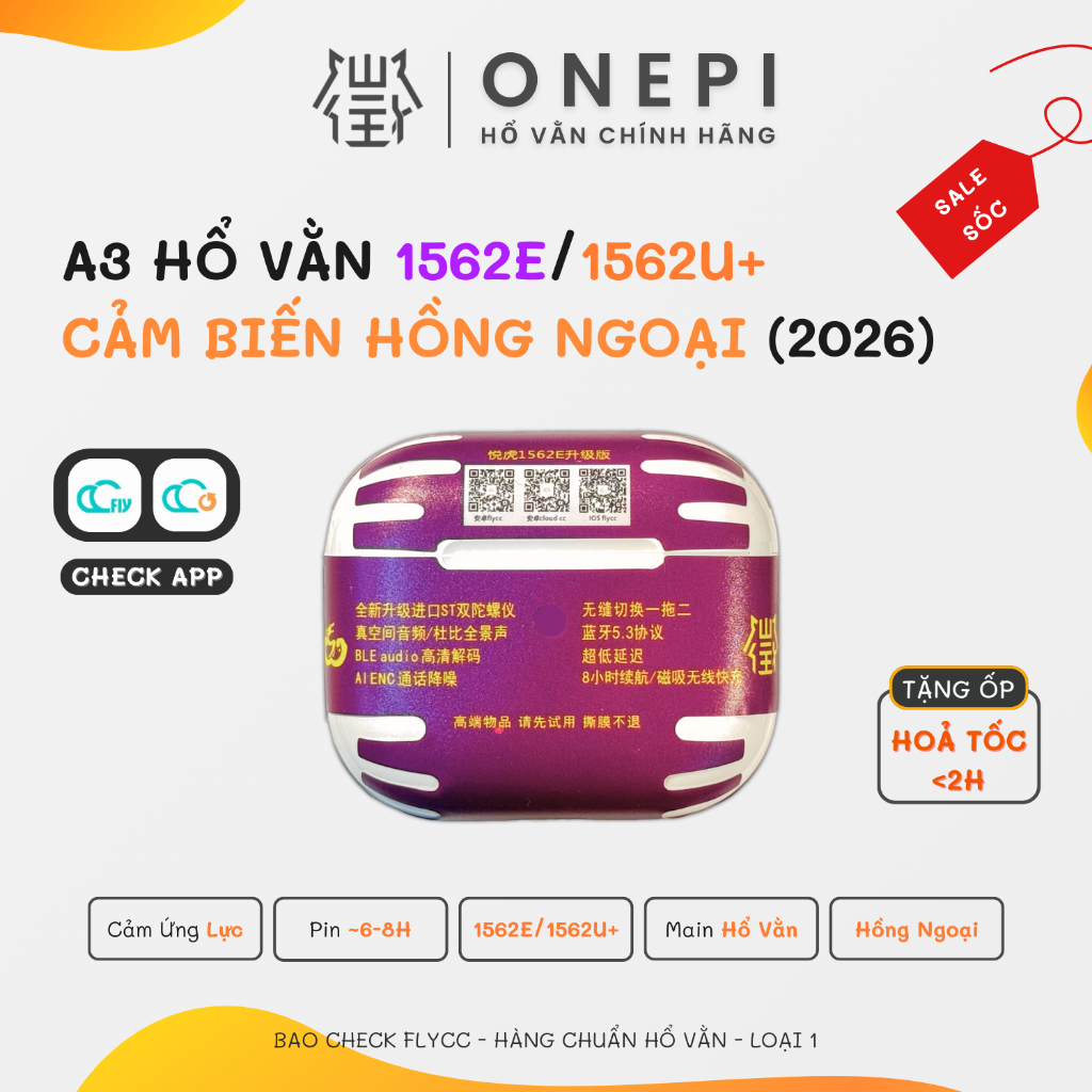 [ A3 ] Tai Nghe Hổ Vằn A3 1562E/1562U+ ENC, Âm Thanh Không Gian - Kết Nối Đa Thiết Bị - Pin 8H