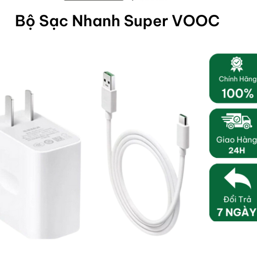Bộ sạc nhanh VOOC 67W 33w 30w sạc nhanh Super VOOC , DART hàng chính hãng - bảo hành 6 tháng