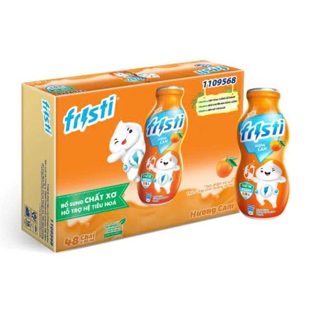 Thùng 48 chai sữa chua uống hương Cam Fristi 80ml