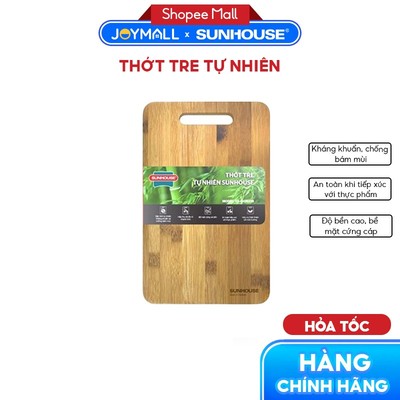 Thớt Tre Tự Nhiên Sunhouse KS-CH3522B, Hàng Chính Hãng, Bề Măt Cứng Cáp, Chống Bám Mùi - JoyMall