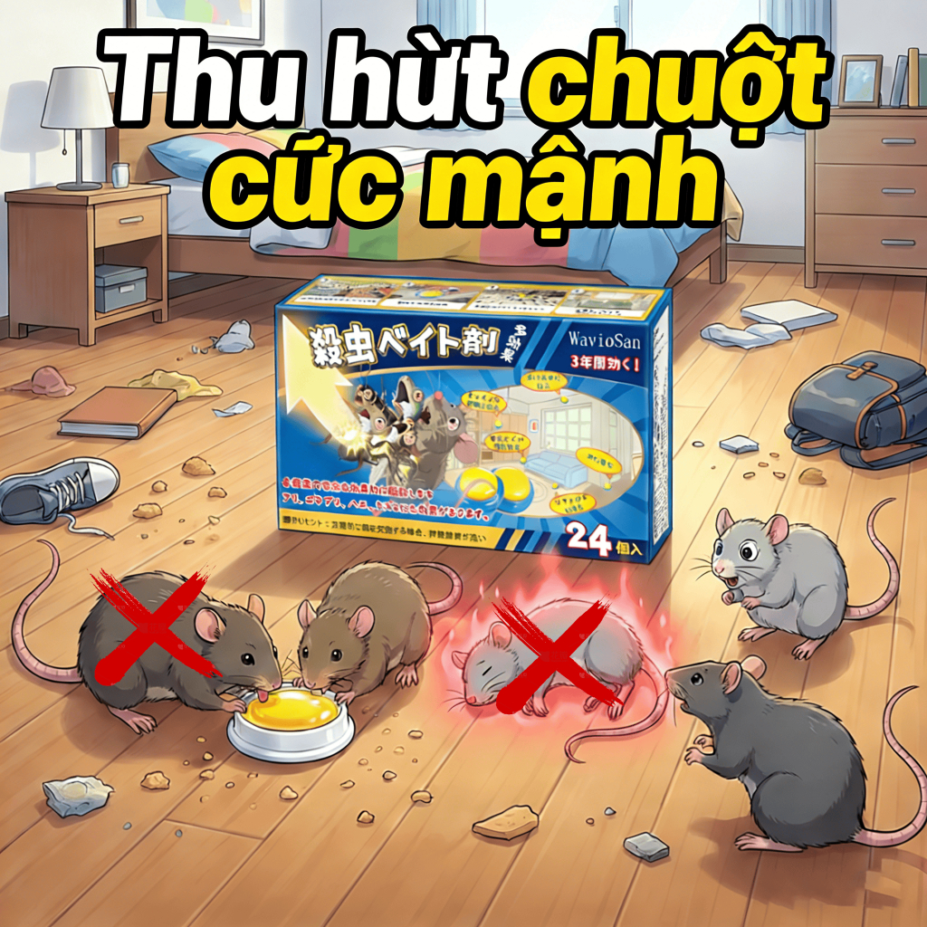🐭Diệt chuột trong 1 đêm🐭HE thuốc diệt chuột sinh học, diệt chuột, đuổi chuột, bả diệt chuột 1 hộp 24