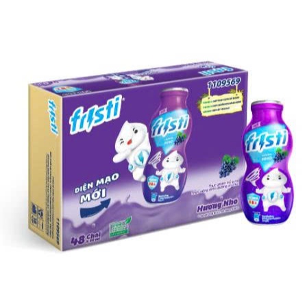 Thùng 48 chai sữa chua uống hương Nho Fristi 80ml