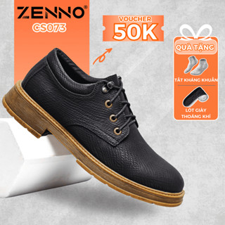 Giày Tây Nam Da Cao Cấp Đốc Tờ ZENNO CS073 Đế Cao Su Nguyên Khối Êm Chân Phong Cách Trẻ Trung