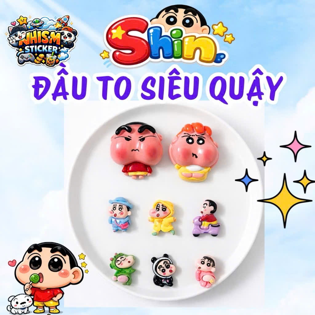 Set Charm Ku Shin Đầu Bự SIÊU QUẬY - 5 Set SHIN Mix Đáng Yêu Hot Hit