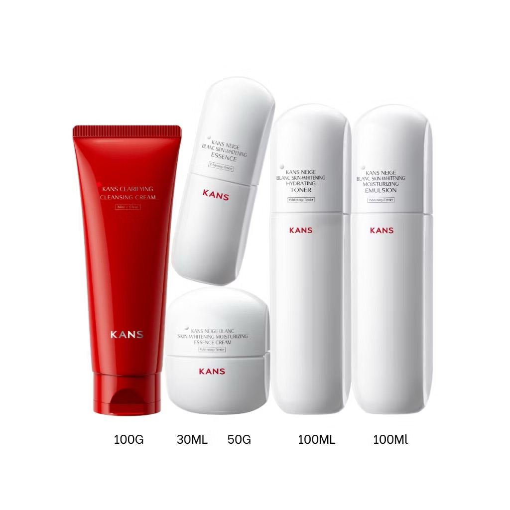 [Kans] Set Kans Neige-Blanc Whitening Dưỡng Sáng Mờ Thâm (2x100ml-50g-30ml-100g)