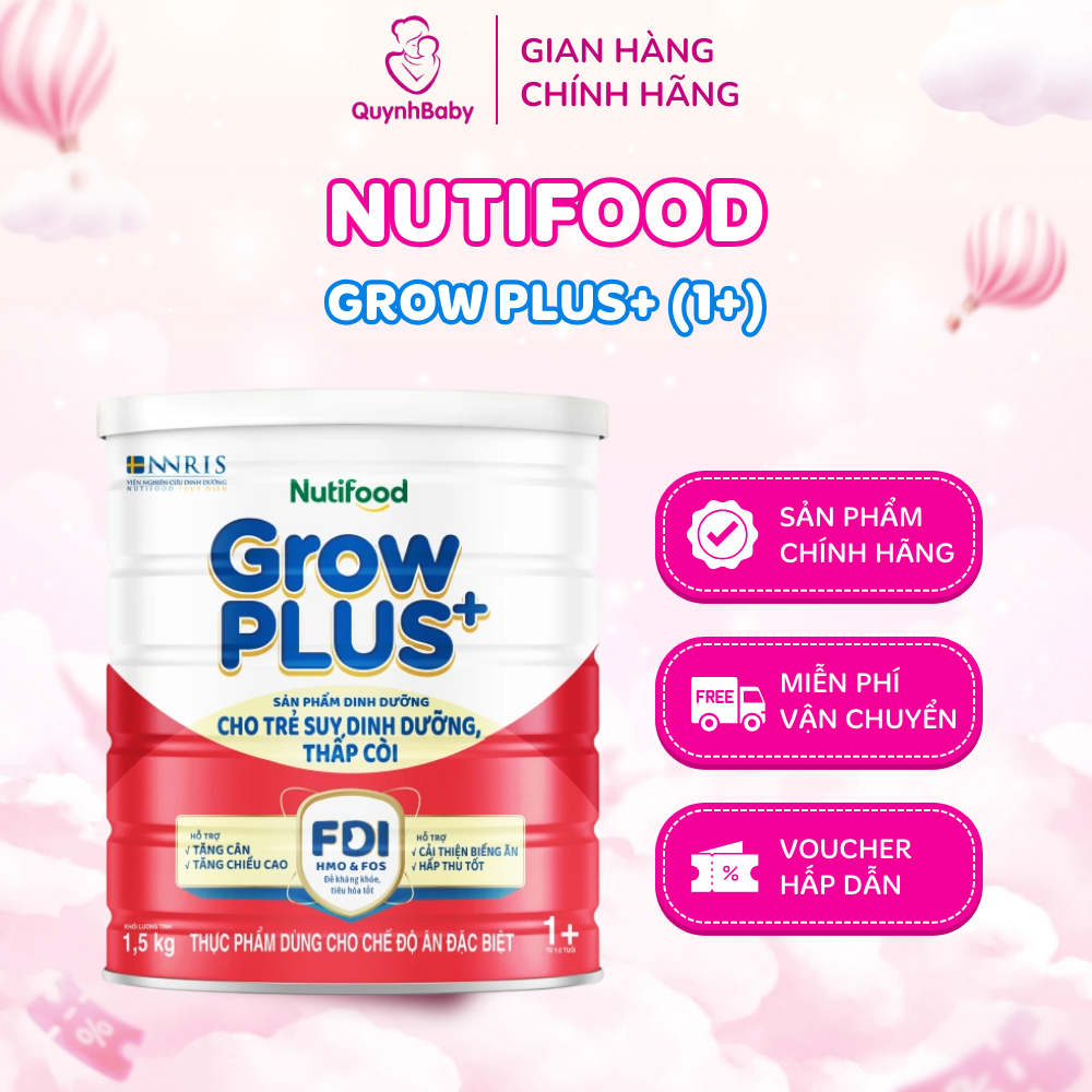 Nutifood Grow plus đỏ lon 1,65Kg 1+