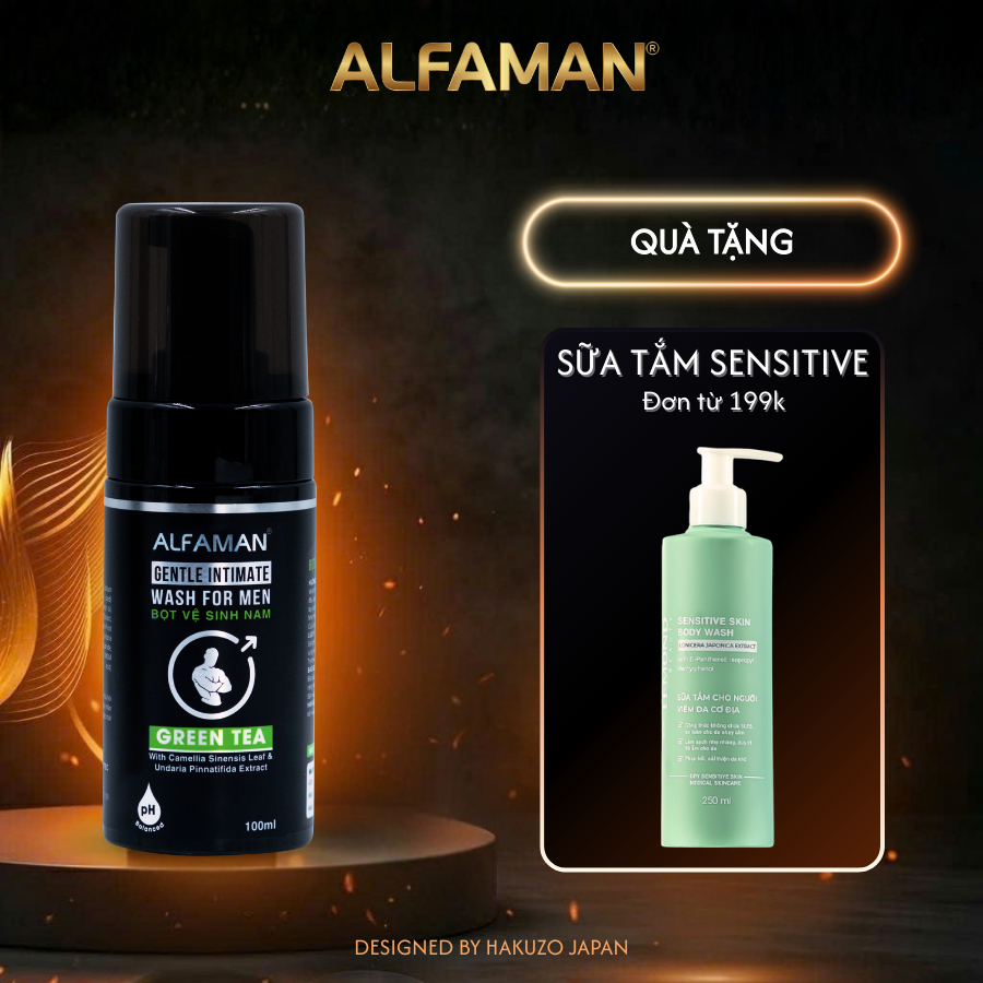 Bọt Vệ Sinh Nam Alfaman Ice Cool Itimate Wash For Men 100ml Hương Bạc Hà Sảng Khoái Làm Sạch Sâu Lưu