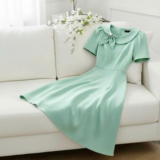 Đầm sơ mi công sở 2 lớp có túi