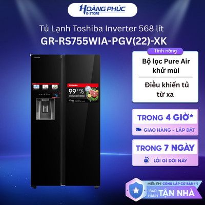 Tủ Lạnh Toshiba Inverter 568 Lít GR-RS755WIA-PGV(22)-XK {Ship HCM 0Đ}
