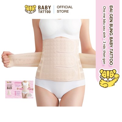 BABY TATTOO Đai Nịt Bụng Sau Sinh 3 Đai, Chuyên Dụng Cho Mẹ Bầu Sinh Mổ, Giúp Định Hình Vóc Dáng, Nâng Đỡ Cơ Bụng