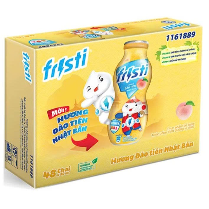Thùng 48 chai sữa chua uống hương Đào Fristi 80ml