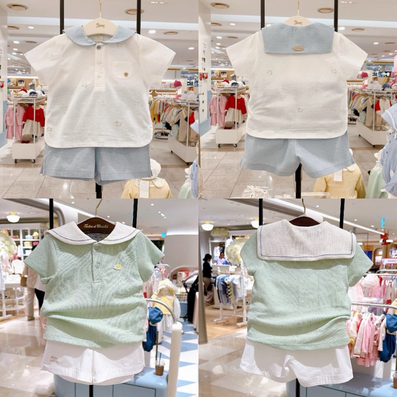 Bộ cộc Ettoi remake cổ sen phong cách hàn quốc cho bé