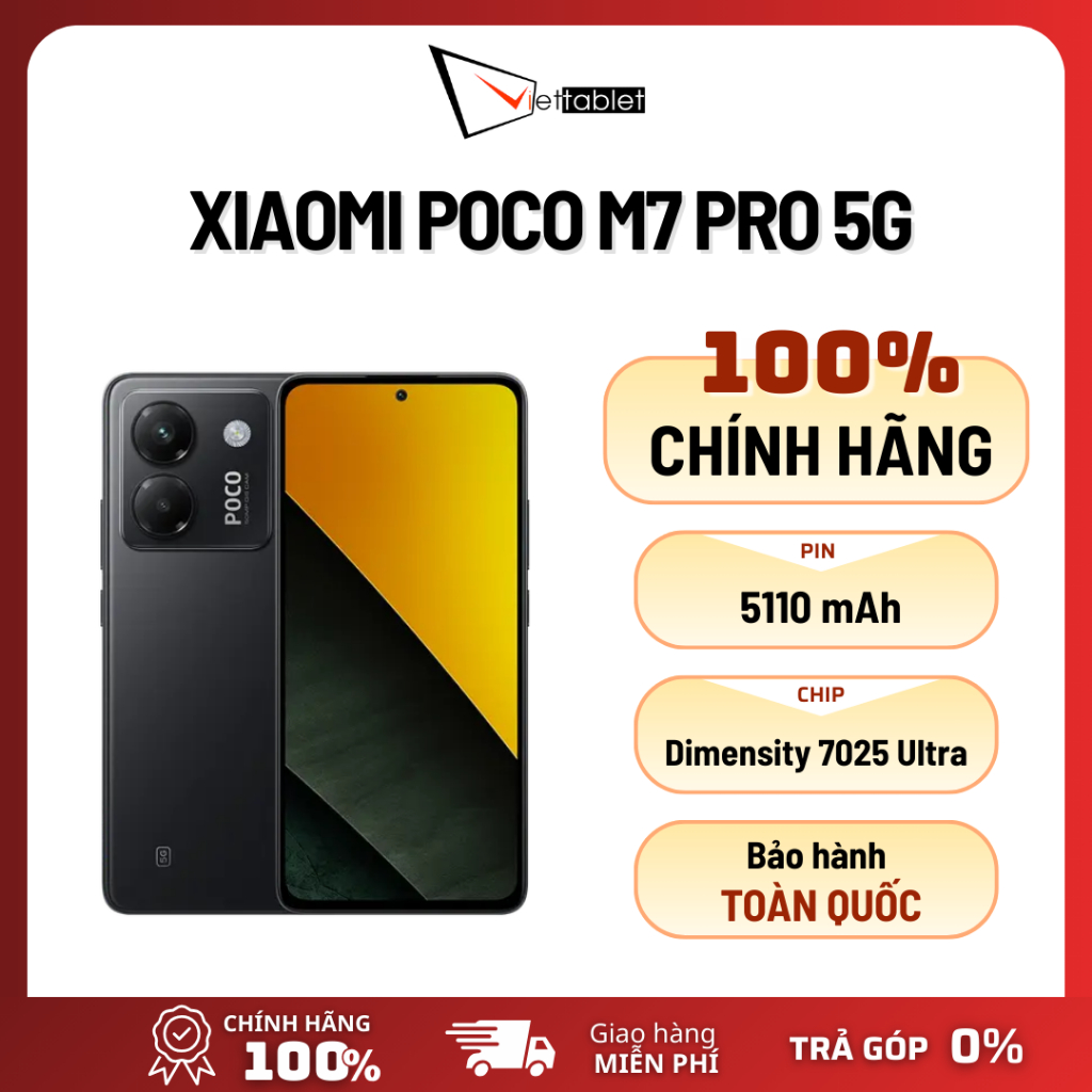 Xiaomi Poco M7 Pro 5G (8GB - 256GB) - Màn 6.67" FHD+, Camera 50MP, MD 7025-Ultra - Hàng Chính Hãng
