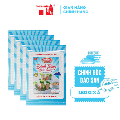 Combo 4 Bánh Tráng Siêu Mỏng Tây Ninh Tinh Nguyên (180gx4gói)