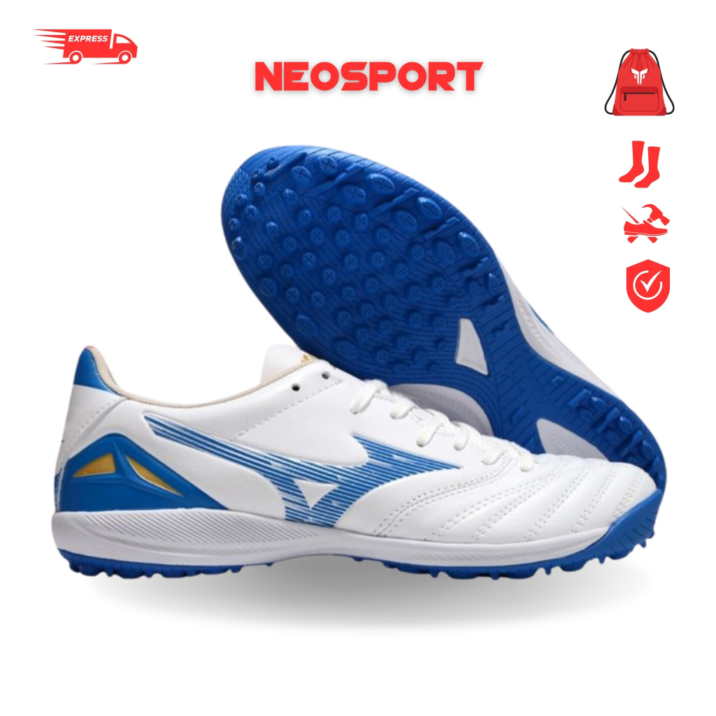 Giày Bóng Đá Cỏ Nhân Tạo Mizuno Morelia NEO 4 Pro Đế Đệm Xanh Ngọc TF