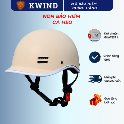 Nón bảo hiểm nửa đầu dáng cá heo đạt chuẩn SUNDY, an toàn, phong cách, freesize từ 55-59cm